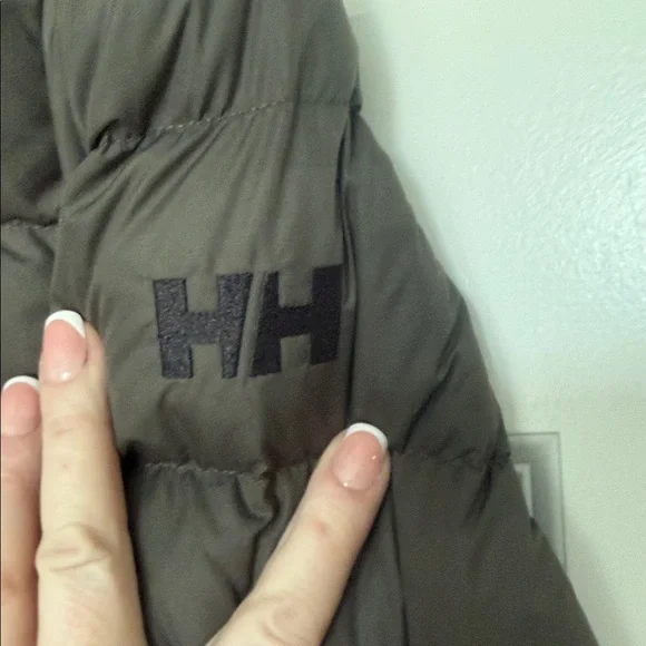 Helly Hansen Svalbard Down Jacket Womens XS Hooded Charcoal Gray Beluga - Picture 2 of 6